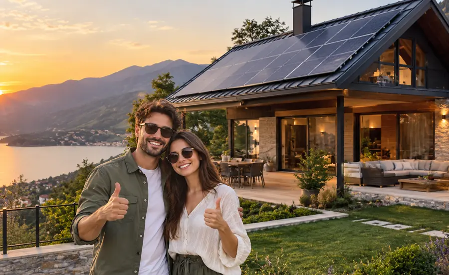 Einfamilienhaus mit Solaranlage - eno solar